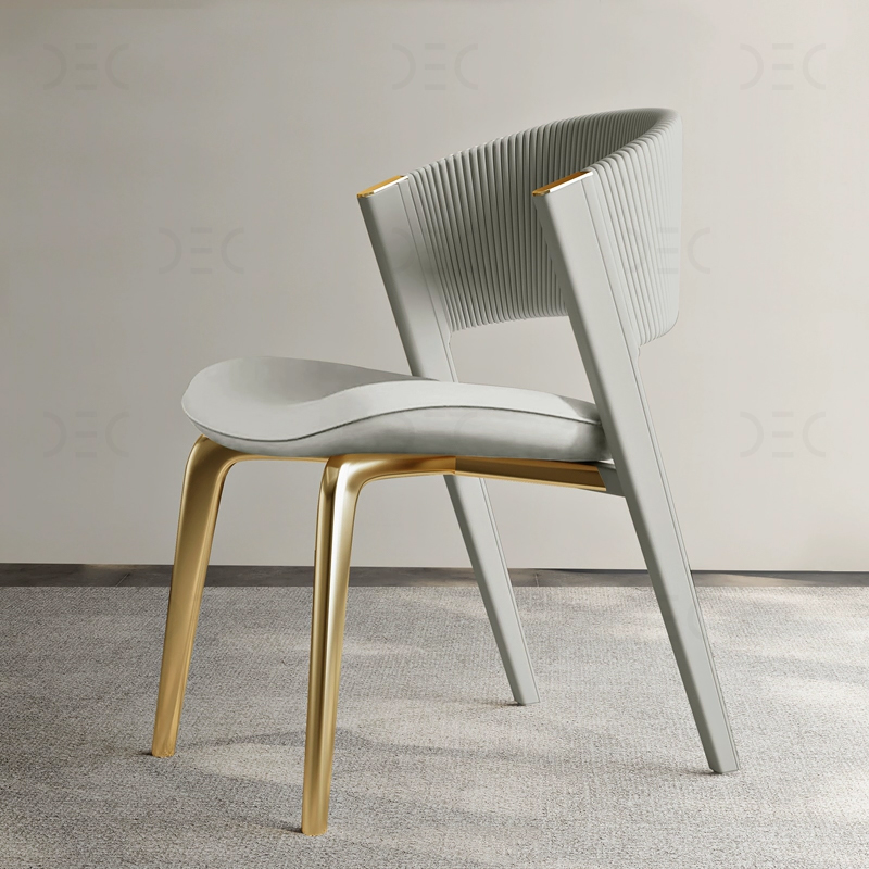 Стул DUOMO Серый + Золото