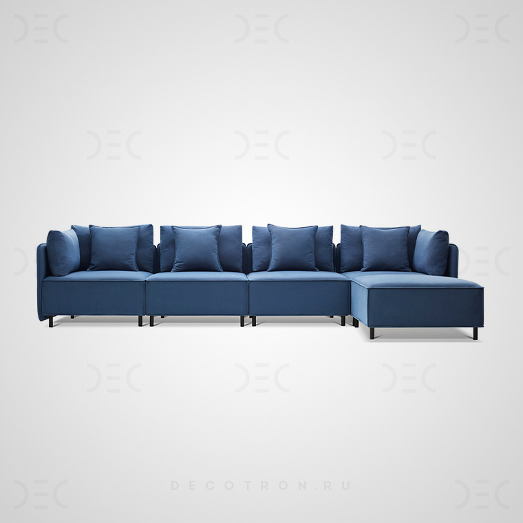 Угловой диван BRIGHTON A Синий. Размер L